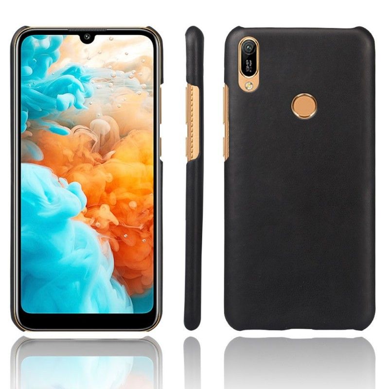 Cover Huawei Y6 2019 Brun Ydeevne Lychee Læder Effekt