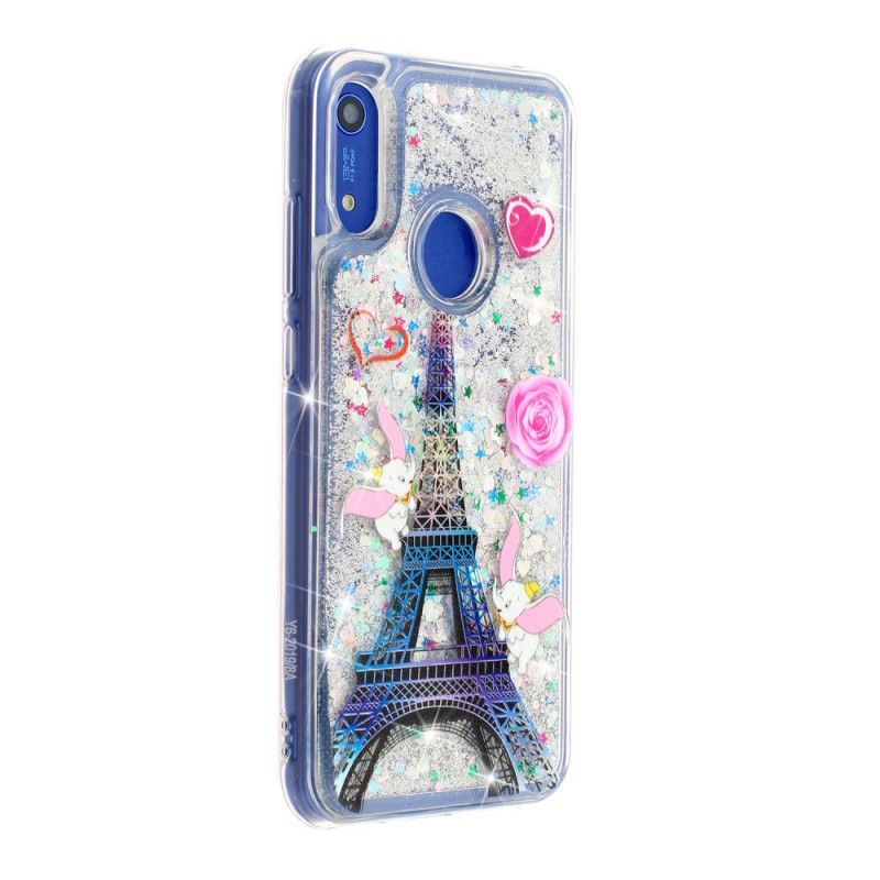 Cover Huawei Y6 2019 Mobilcover Eiffeltårnet Glitter