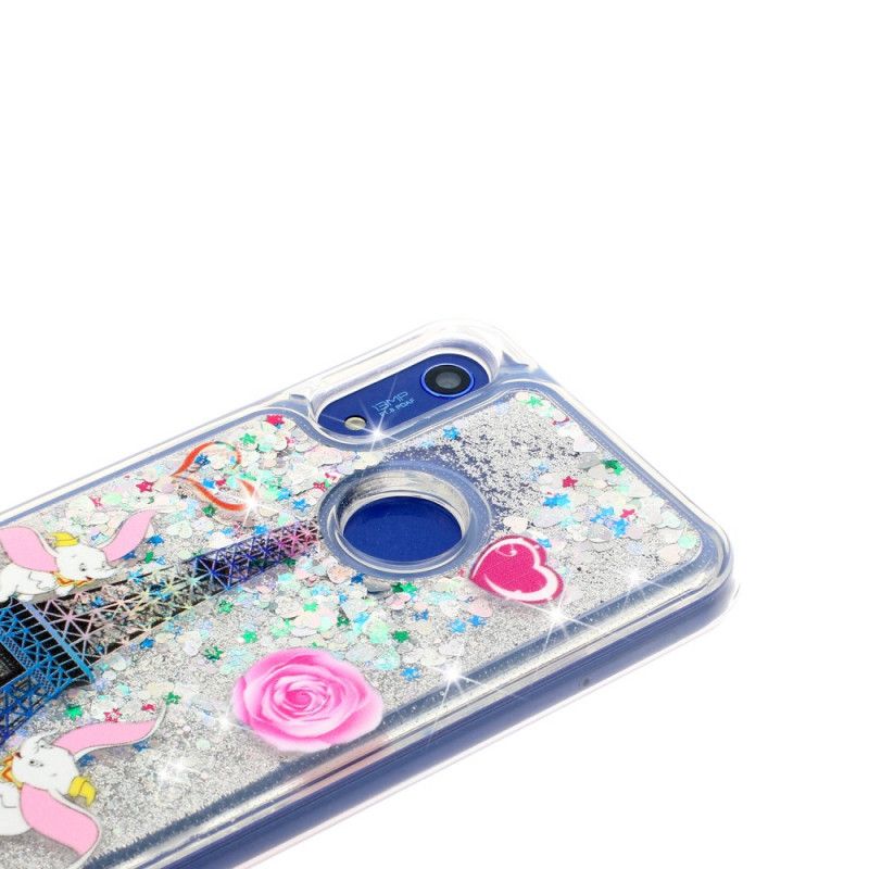 Cover Huawei Y6 2019 Mobilcover Eiffeltårnet Glitter