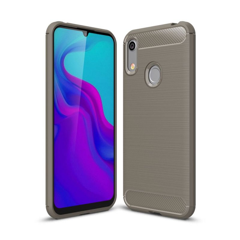 Cover Huawei Y6 2019 Sort Børstet Kulfiber Beskyttelse