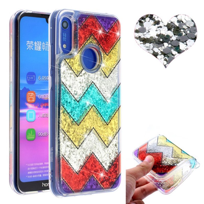 Cover Huawei Y6 2019 Zigzag-Pailletter