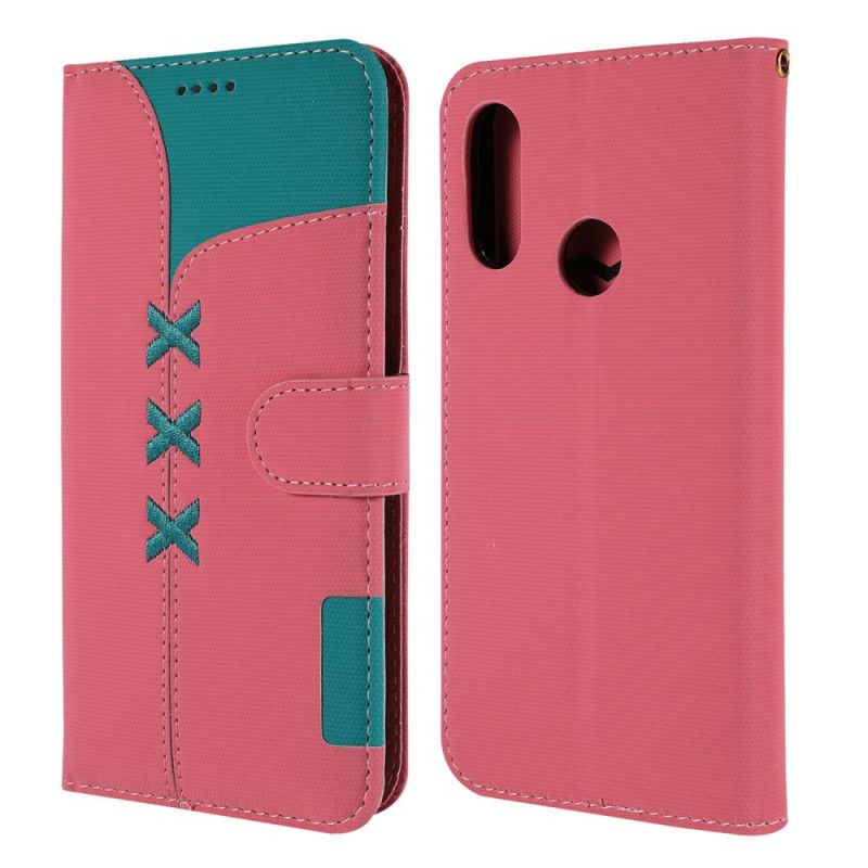 Flip Cover Huawei Y6 2019 Grå Fancy Stil