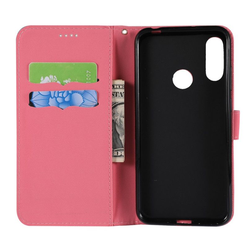 Flip Cover Huawei Y6 2019 Grå Fancy Stil