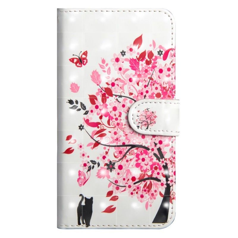 Flip Cover Huawei Y6 2019 Mobilcover Lyserødt Træ