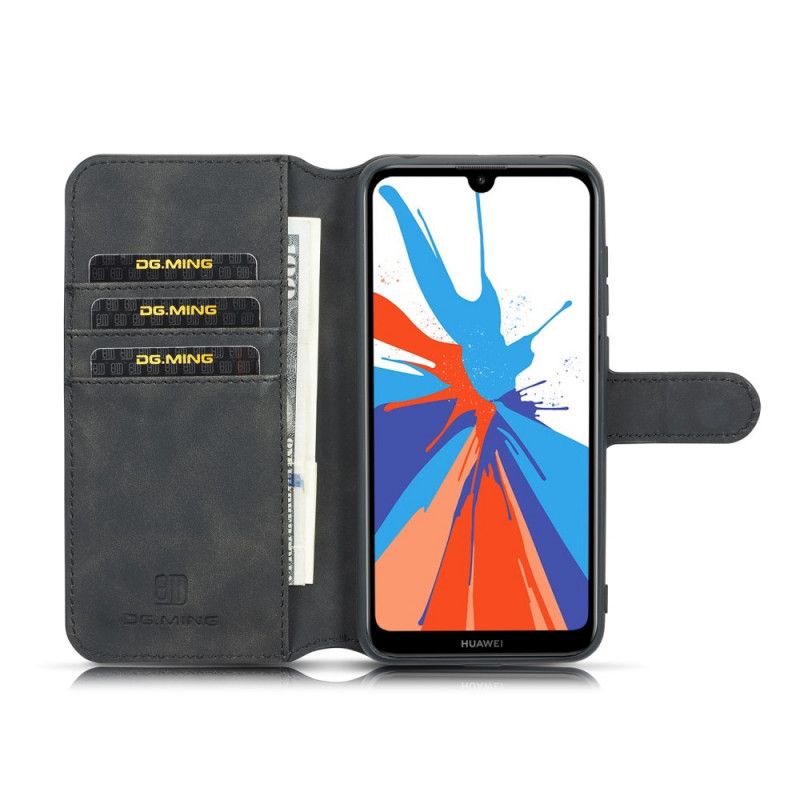 Flip Cover Huawei Y6 2019 Sort Mobilcover Retro Dg.Ming