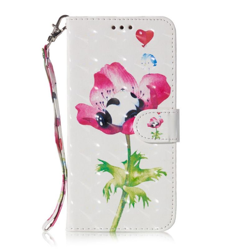 Flip Cover Læder for Huawei Y6 2019 Sovende Panda