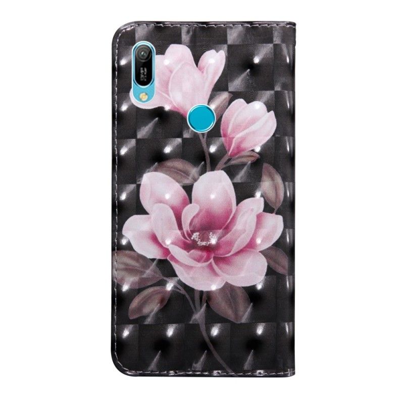 Flip Cover Læder Huawei Y6 2019 Blomster Blomstrer