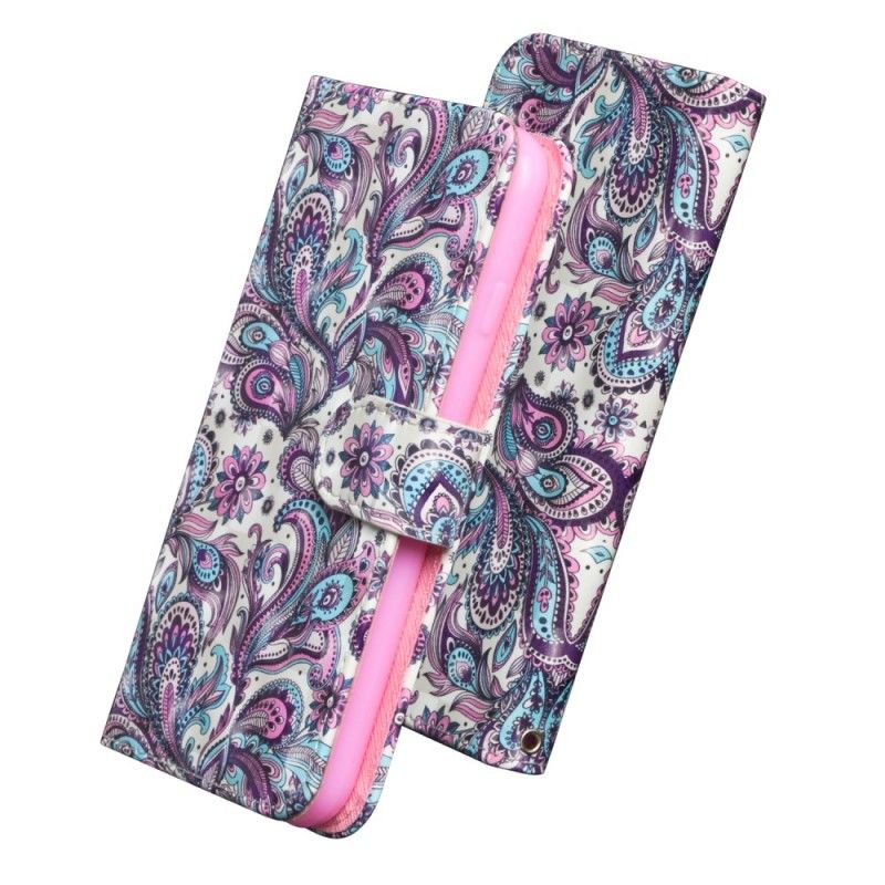 Flip Cover Læder Huawei Y6 2019 Mønstrede Blomster