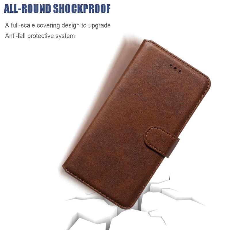 Flip Cover Læder Huawei Y6 2019 Sort Fin Læderstruktur Original