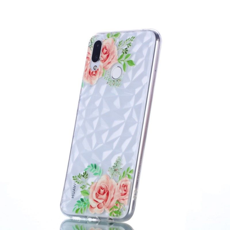 Cover Huawei P Smart Plus Mobilcover Diamanttekstur Og Blomster