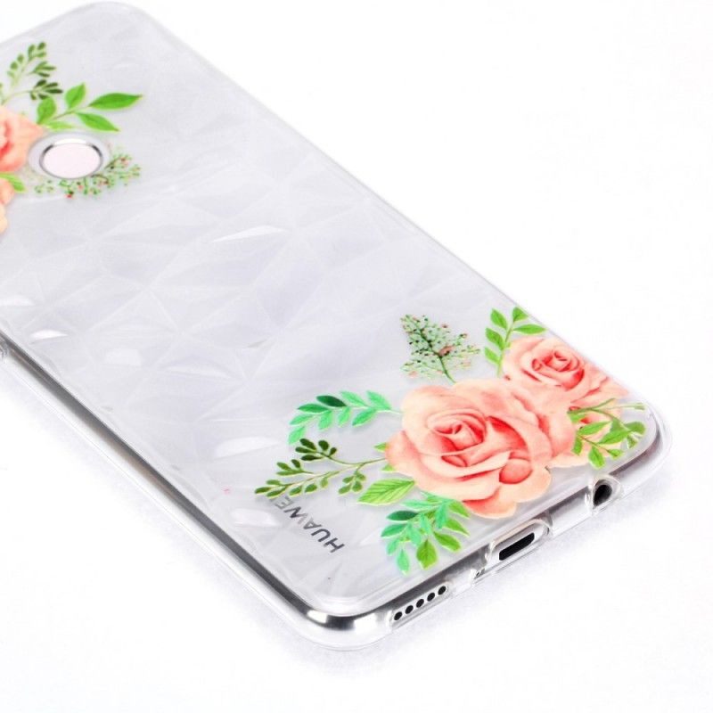 Cover Huawei P Smart Plus Mobilcover Diamanttekstur Og Blomster