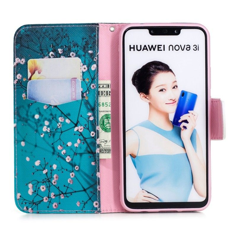 Flip Cover Huawei P Smart Plus Blomstrende Træ