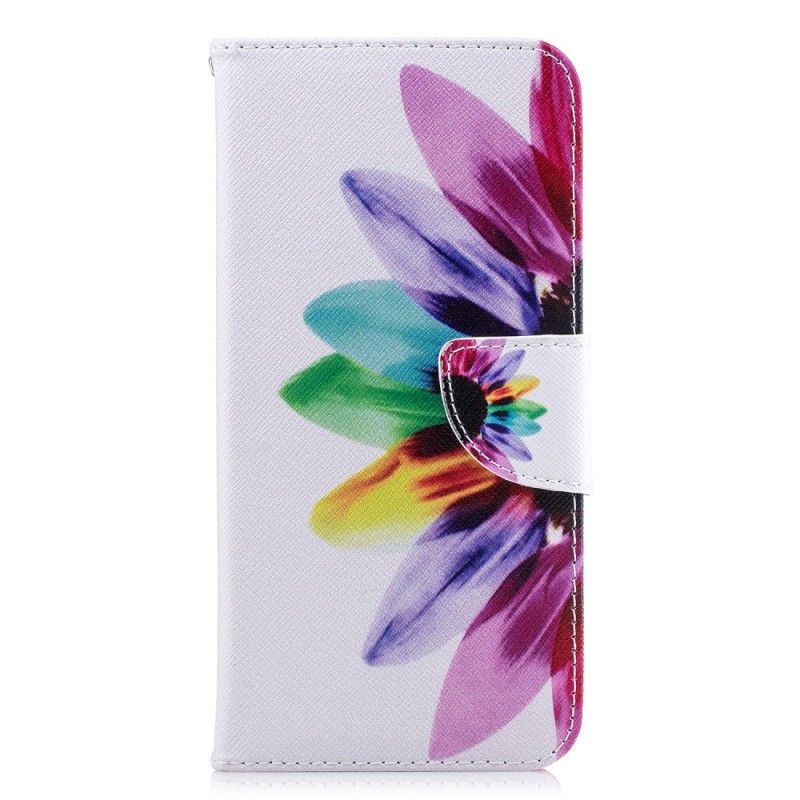 Flip Cover Læder Huawei P Smart Plus Akvarelblomst Beskyttelse