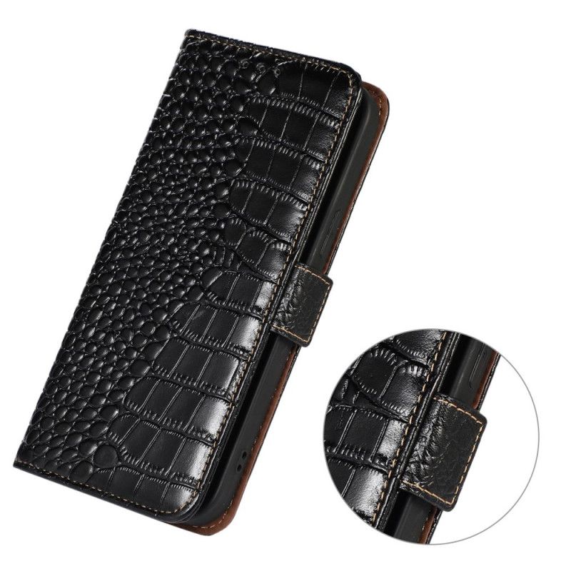 Flip Cover Oneplus 12r Crocodile Style Rfid-blokering