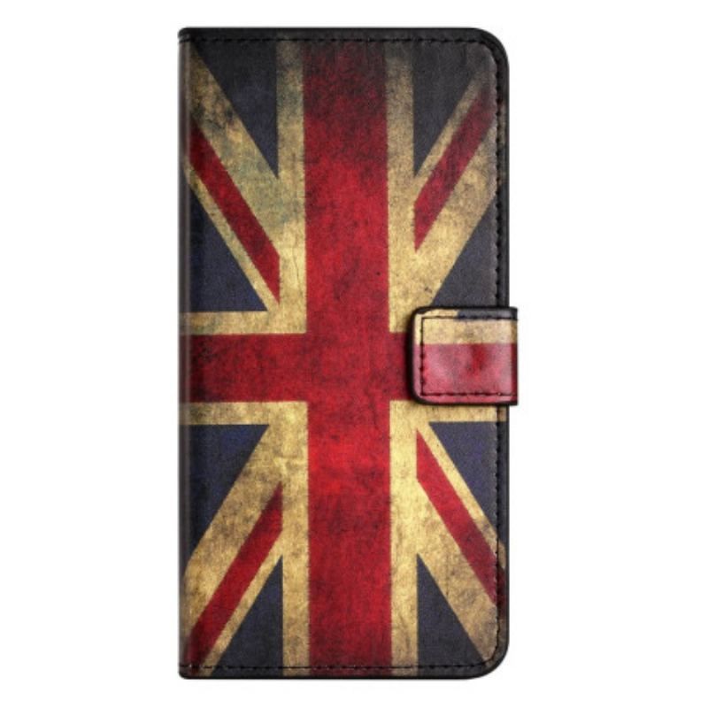 Flip Cover Samsung Galaxy A14 / A14 5G Vintage Engelsk Flag