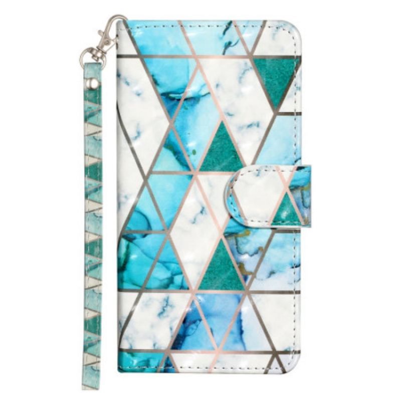 Læder Cover Samsung Galaxy A14 / A14 5G Med Snor Strappy Night Tiger