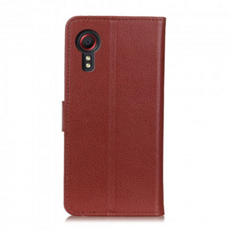 Flip Cover Samsung Galaxy Xcover 5 Traditionelt Imiteret Læder