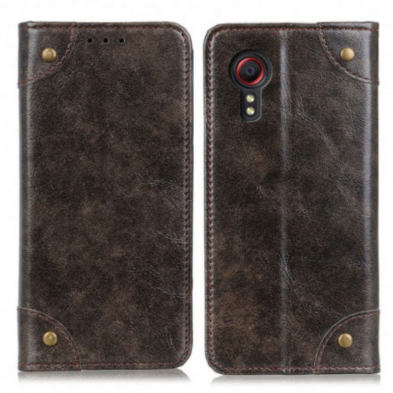 Flip Cover Samsung Galaxy Xcover 5 Vintage Nitter-version