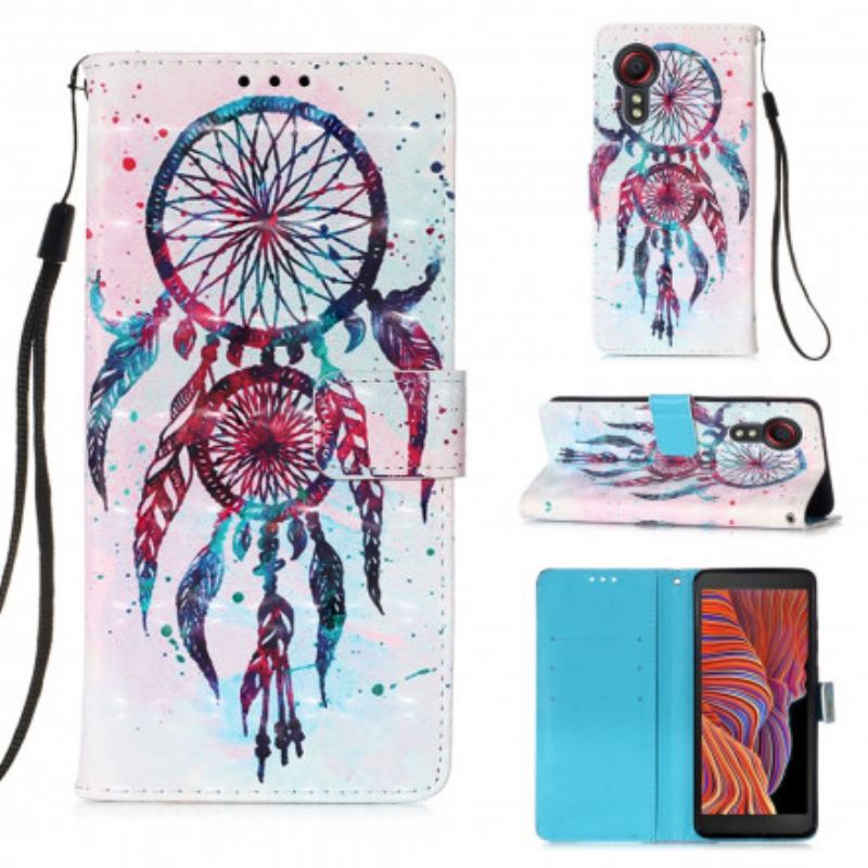 Flip Cover Samsung Galaxy Xcover 5 Watercolor Dream Catcher