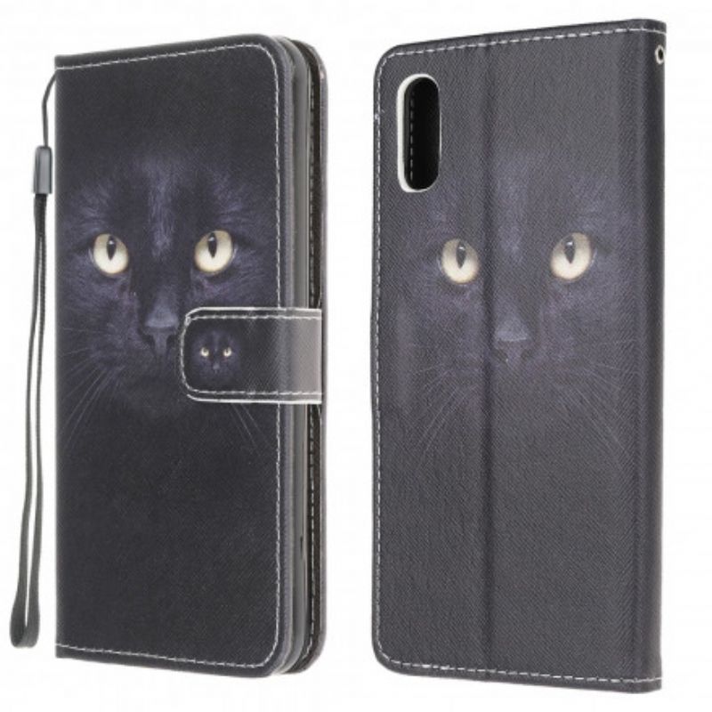 Flip Cover Til Samsung Galaxy Xcover 5 Black Strappy Cat Eyes