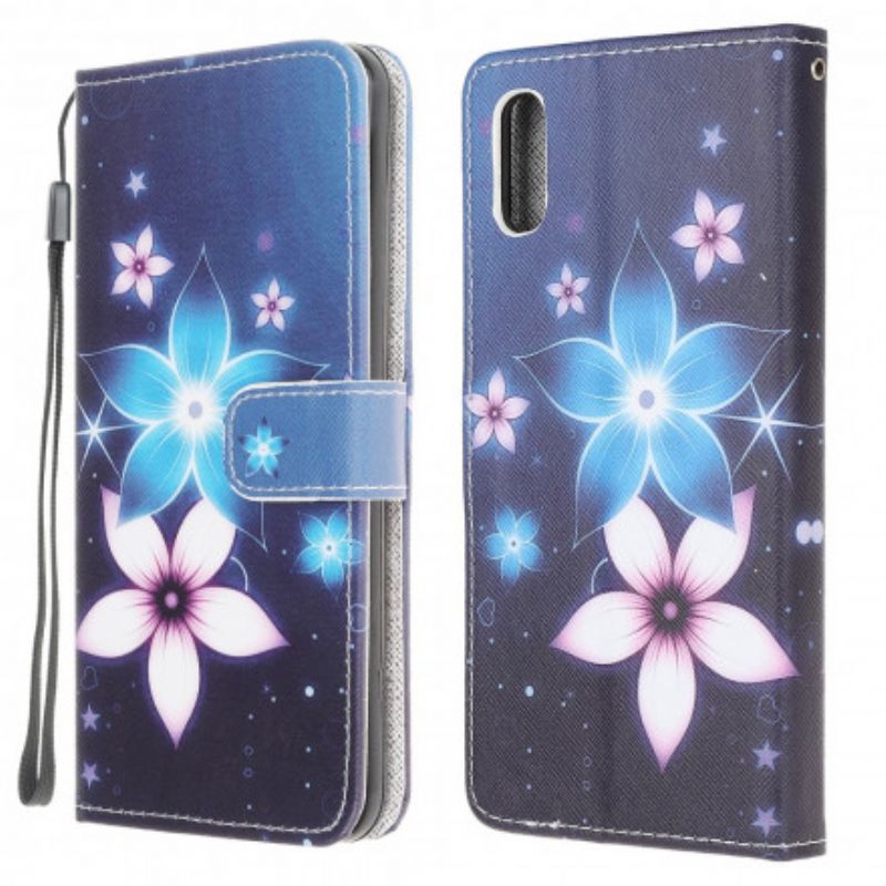 Flip Cover Til Samsung Galaxy Xcover 5 Måneblomster Med Rem