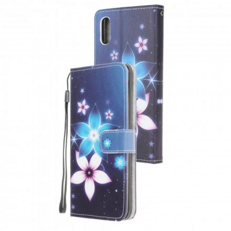 Flip Cover Til Samsung Galaxy Xcover 5 Måneblomster Med Rem