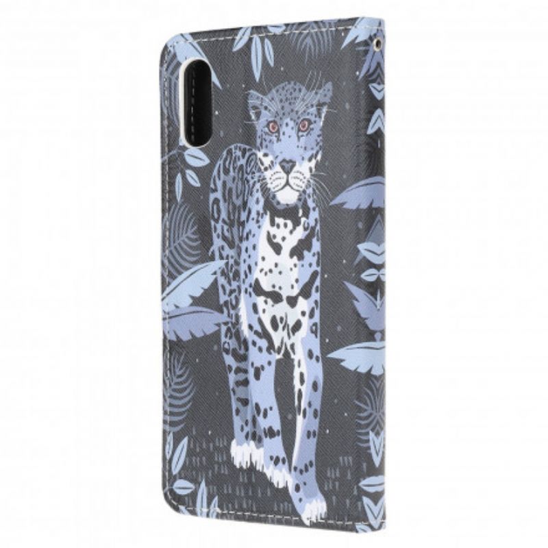 Læder Cover Samsung Galaxy Xcover 5 Leopard Strappy