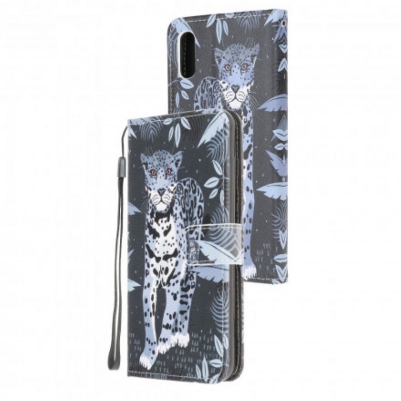 Læder Cover Samsung Galaxy Xcover 5 Leopard Strappy