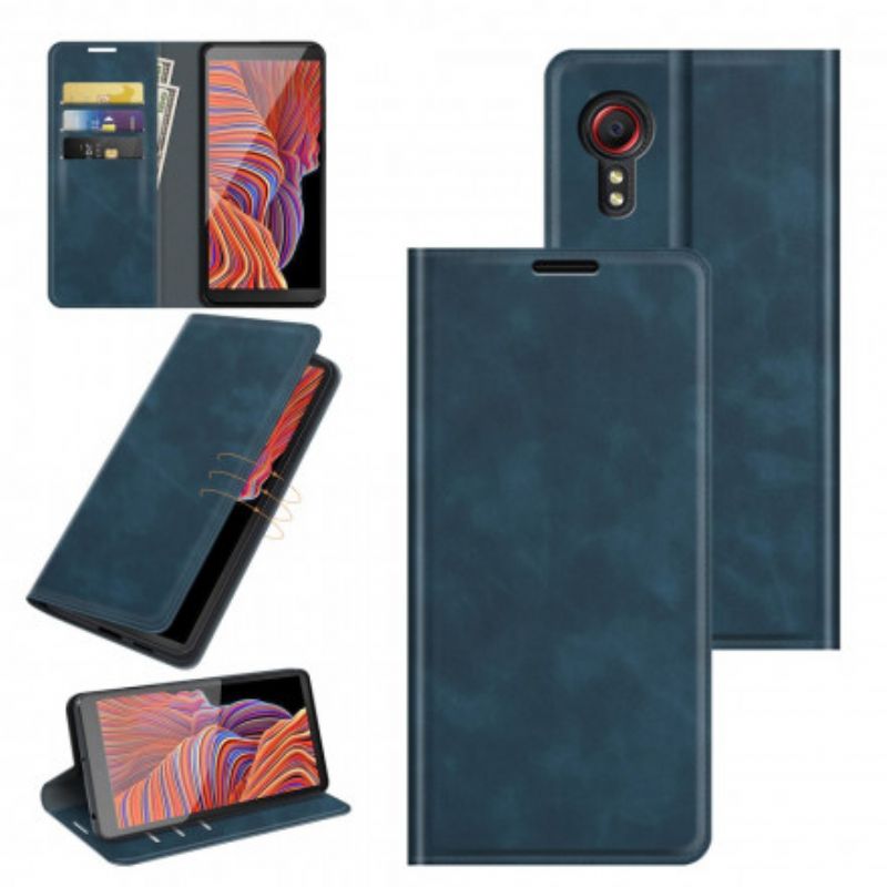 Læder Cover Samsung Galaxy Xcover 5 Telefon Etui Blødt Lædereffekt