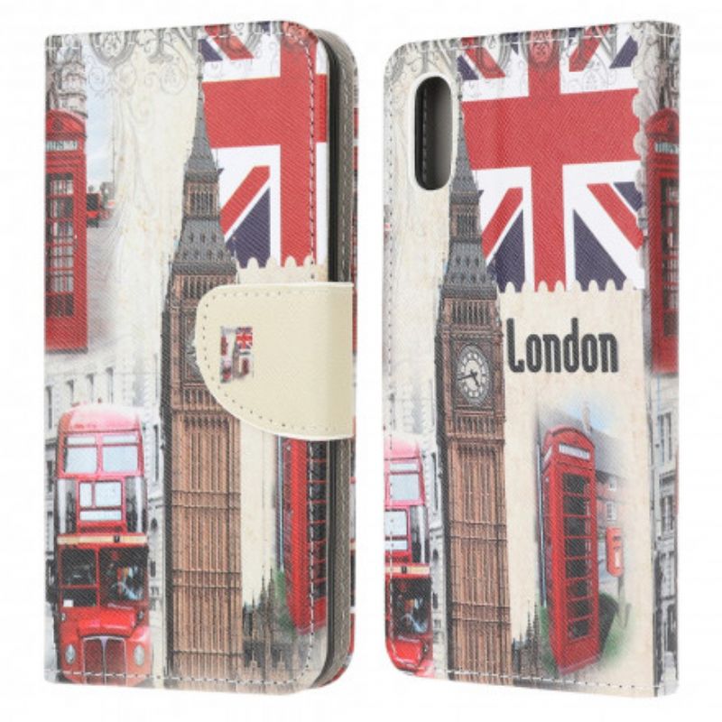 Læder Cover Samsung Galaxy Xcover 5 Telefon Etui London Life