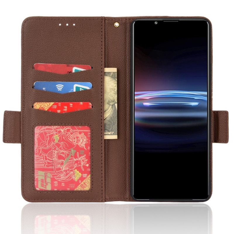 Flip Cover Sony Xperia Pro-i Premium Litchi-lædereffekt