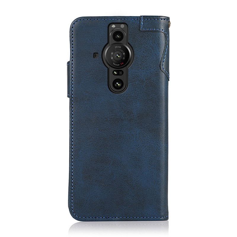 Læder Cover Sony Xperia Pro-i Telefon Etui Magnetisk Knap Khazneh