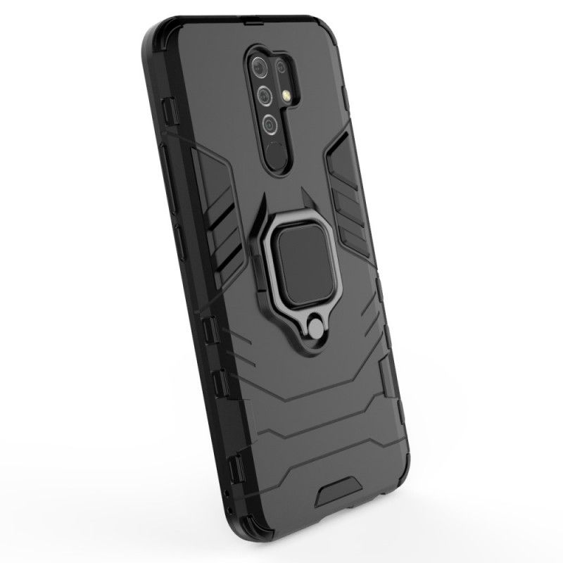 Cover for Xiaomi Redmi 9 Sort Resistent Ring