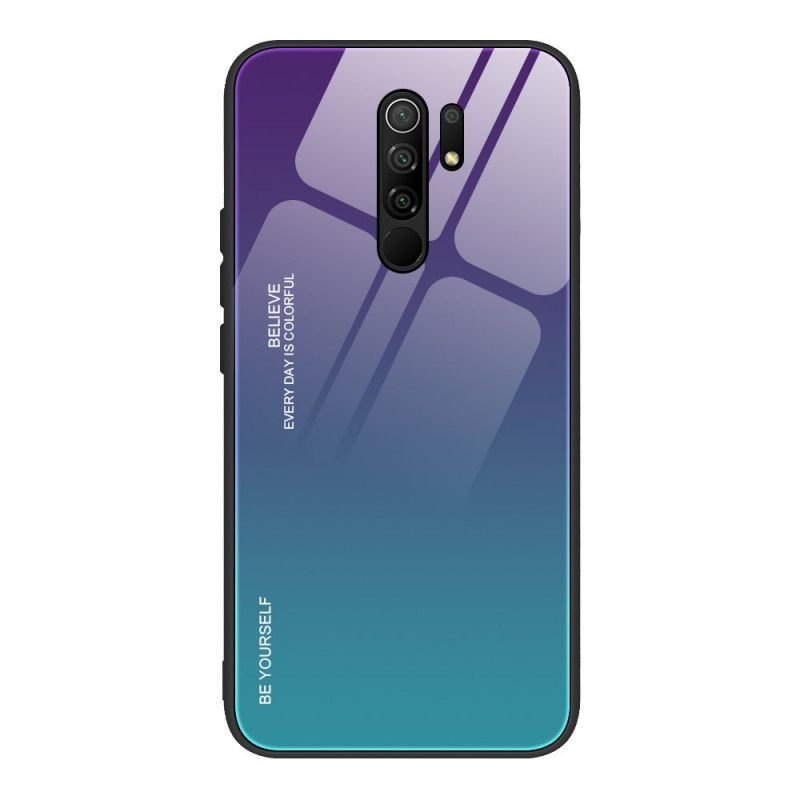 Cover Xiaomi Redmi 9 Rød Vær Dig Selv Hærdet Glas