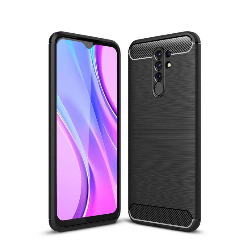 Cover Xiaomi Redmi 9 Sort Børstet Kulfiber