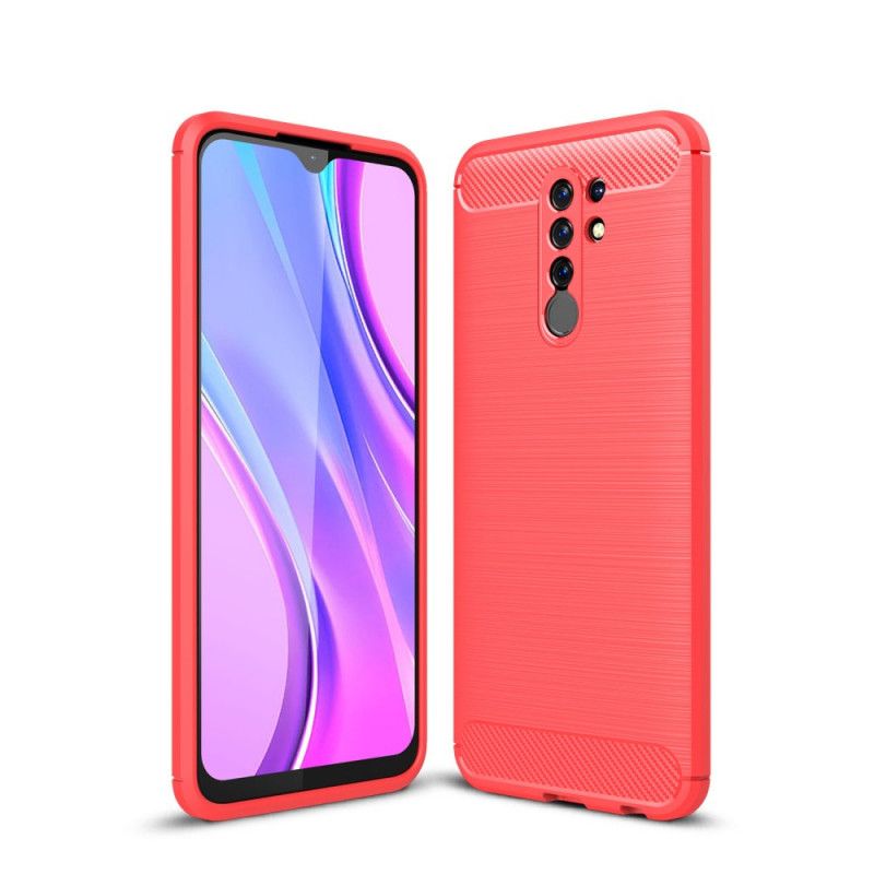 Cover Xiaomi Redmi 9 Sort Børstet Kulfiber