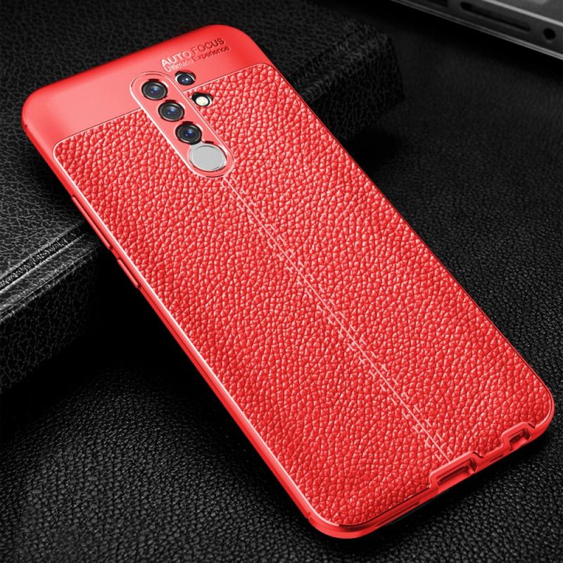 Cover Xiaomi Redmi 9 Sort Dobbelt Linjelæder-Effekt Original