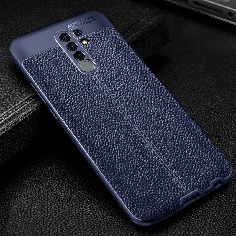 Cover Xiaomi Redmi 9 Sort Dobbelt Linjelæder-Effekt Original