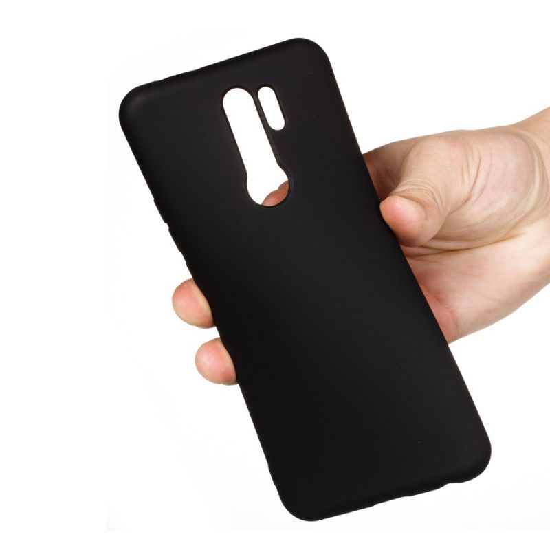 Cover Xiaomi Redmi 9 Sort Flydende Silikone Med Rem