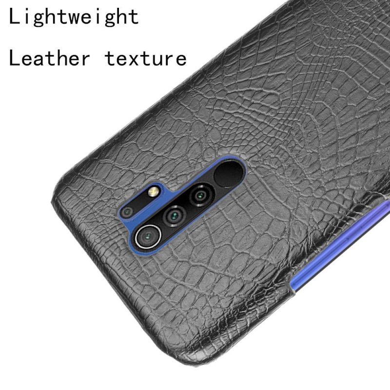 Cover Xiaomi Redmi 9 Sort Krokodillehudstil