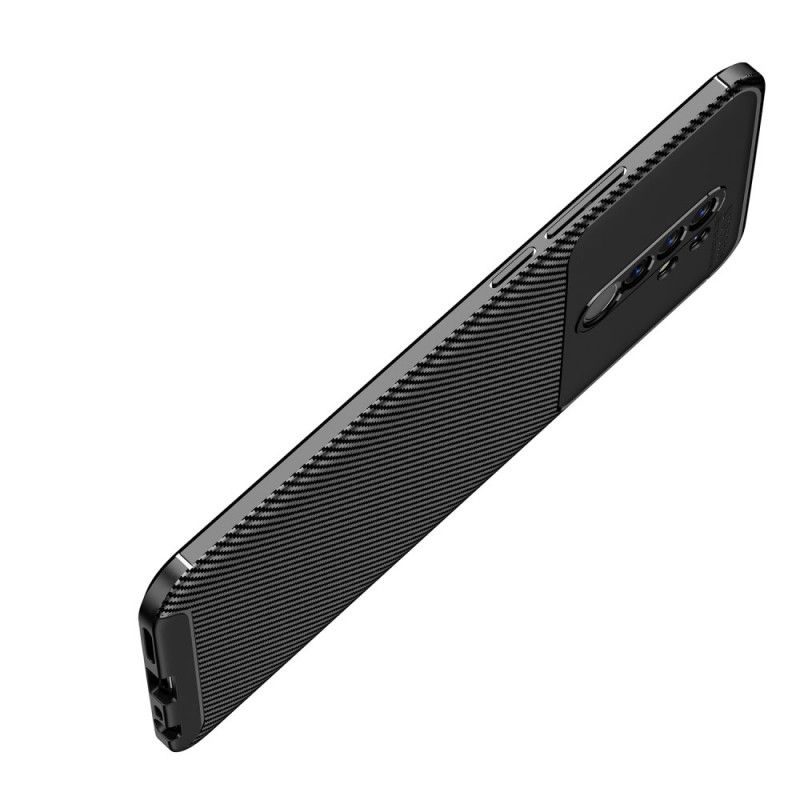 Cover Xiaomi Redmi 9 Sort Mobilcover Fleksibel Kulfiber