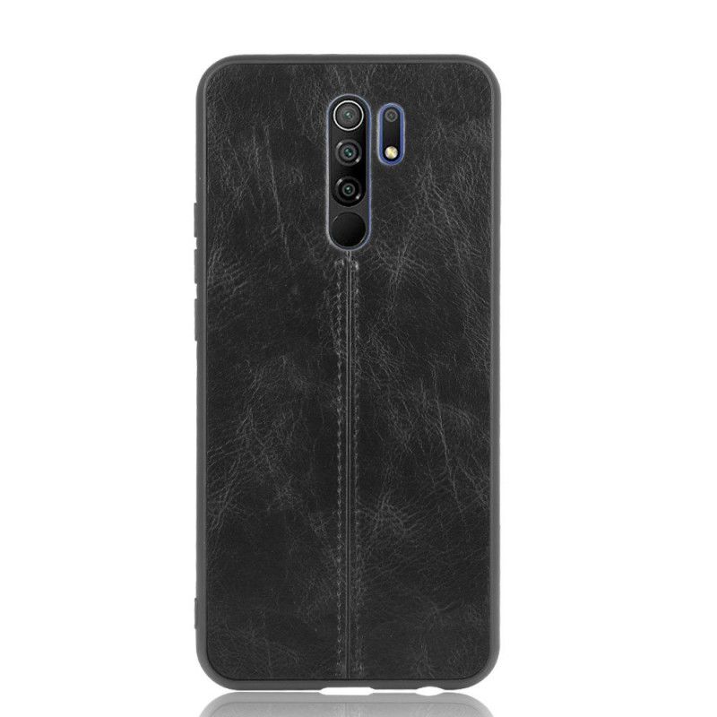 Cover Xiaomi Redmi 9 Sort Syet Lædereffekt