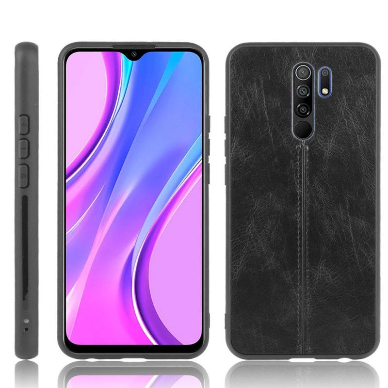 Cover Xiaomi Redmi 9 Sort Syet Lædereffekt