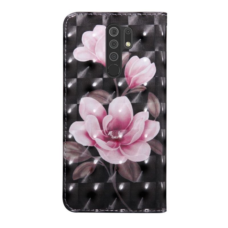 Flip Cover Læder for Xiaomi Redmi 9 Blomster Blomstrer