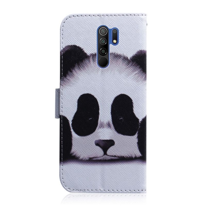 Flip Cover Læder for Xiaomi Redmi 9 Panda Ansigt