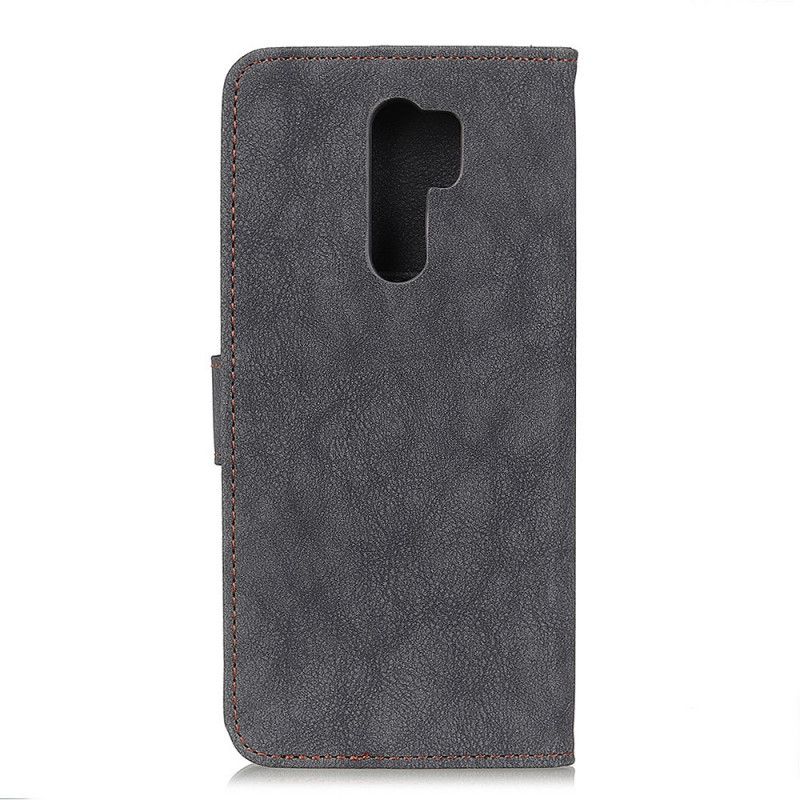 Flip Cover Læder for Xiaomi Redmi 9 Sort Retro Khazneh Split Læder