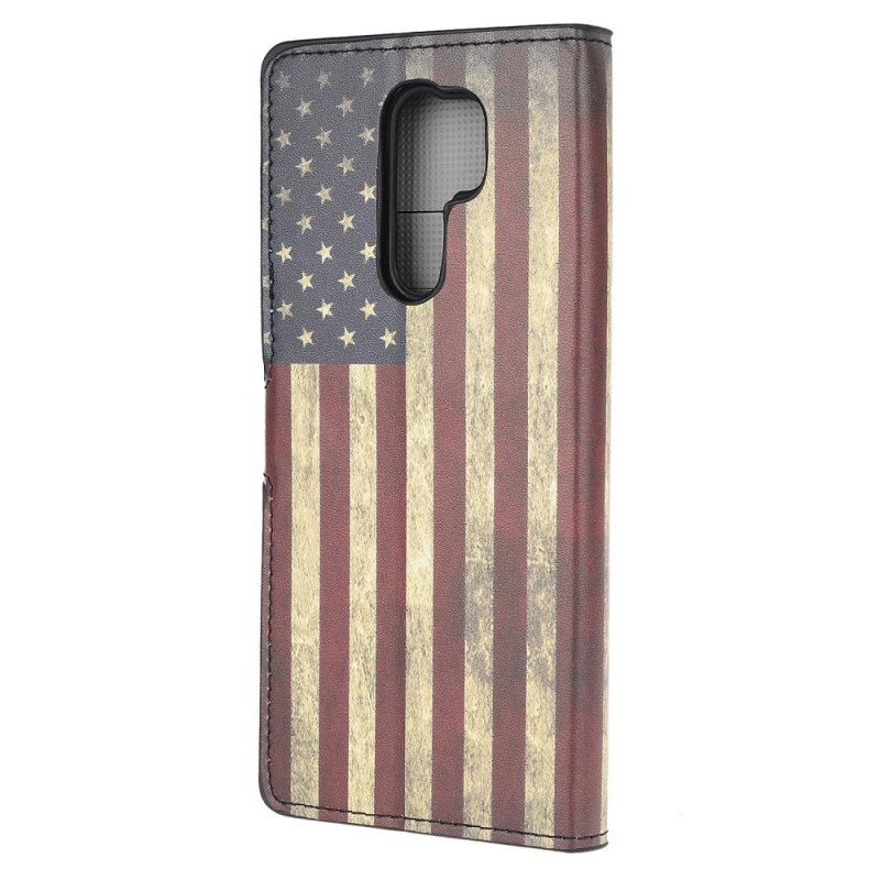 Flip Cover Læder Xiaomi Redmi 9 Amerikansk Flag Original