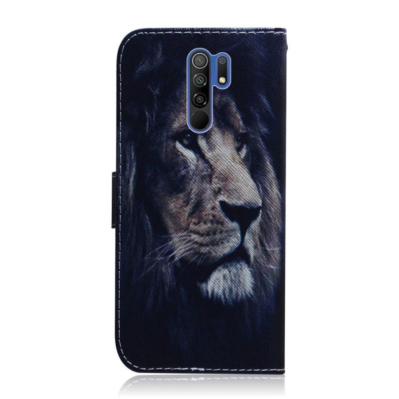 Flip Cover Læder Xiaomi Redmi 9 Drømmende Løve Original