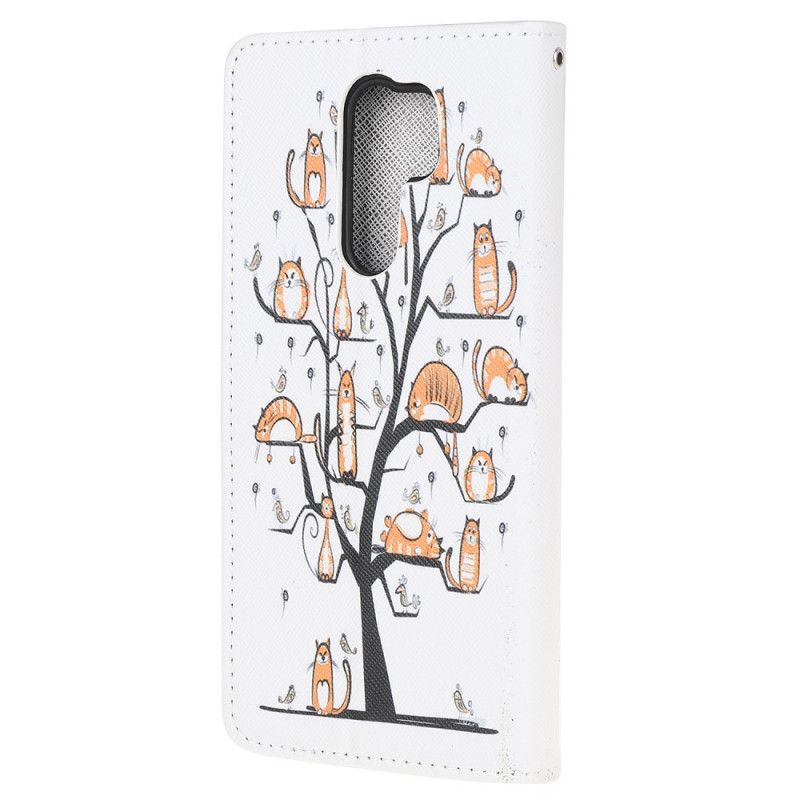 Flip Cover Læder Xiaomi Redmi 9 Funky Stringkatte