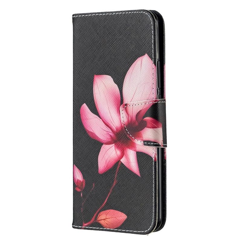 Flip Cover Læder Xiaomi Redmi 9 Lyserød Blomst